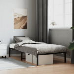 Metallist voodiraam, must, 90x200 cm