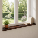 Aknaalused 2 tk tume pruun 110 x 20 x 2 cm tugev lepppuu