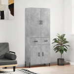 K&otilde;rge kapp, betoonhall, 69,5 x 34 x 180 cm,tehispuit