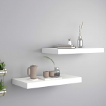 Seinariiulid, 2 tk, valge, 50 x 23 x 3,8 cm mdf