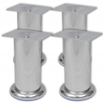 &Uuml;mmargused diivanijalad 4 tk, kroom, 120 mm