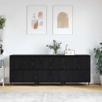Kappide k&uuml;lgedel 3 pcs must tamm 180 x 35 x 70 cm tehispuit