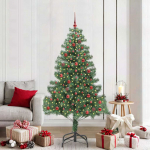 J&otilde;ulupuu koos 300 led-iga koos alusega roheline 210 cm pvc
