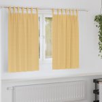 Kardinad r&otilde;ngastega 2 pcs beež 140 x 140 cm pol&uuml;ester