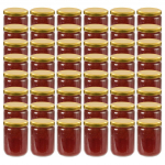 Klaasist moosipurgid kuldsete kaantega 48 tk, 230 ml