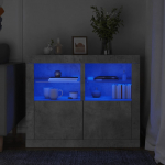 K&uuml;lgkapid led-valgustusega 2 tk, betoonhall, tehispuit