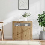Puhvetkapp led-tulega, k&auml;sit&ouml;&ouml;tamm, 80x35x75 cm, tehispuit