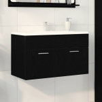 Valamukapp ladustamisega must tamm 38,5 x 100 x 46 cm tehispuit