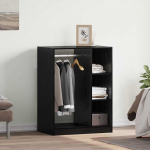 Garderoobikapp riiuliga must tamm 77 x 48 x 102 cm tehispuit