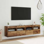 Tv seinakapid 2 pcs vana puit 80 x 30 x 40 cm tehispuit