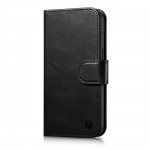 iCarer Oil Wax Wallet Case 2in1 Cover iPhone 14 Plus Anti-RFID Leather Flip Case Black (WMI14220723-BK)
