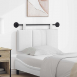 Rippuv peatoe seinale kinnitatav valge 90 x 55 x 5 cm kangas