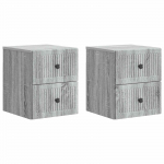 Seinale kinnitatav &ouml;&ouml;tis 2 pcs hall sonoma 33 x 34,5 x 40 cm