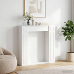 Kamina raam k&otilde;rgl&auml;ikega valge 100 x 20 x 100 cm tehispuit