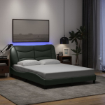 Voodiraam led-iga ilma madratsita hvar, 140 x 200 cm, kangas