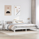 Voodiraam peatsiga ilma madratsita valge 180x200 cm