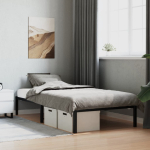 Metallist voodiraam, must, 100x200 cm