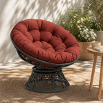 Papasan tooli vaip vianen 100% pol&uuml;ester punane &oslash; 100 x 12 cm