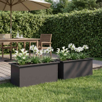 Led-valgustusega lillekast 2 tk must 40 x 80 x 40 cm teras