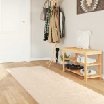 Vaip r&auml;tikutoru marsa kreemjas 100 x 300 cm pol&uuml;ester ja pvc