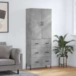 K&otilde;rge kapp, betoonhall, 69,5 x 34 x 180 cm,tehispuit
