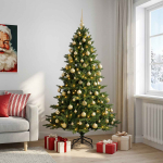 Kunstkuusk koos j&otilde;ulukuuliga 240 cm 300 led-i soe valge