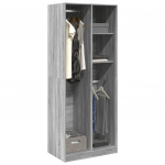 Riidekapp, hall sonoma tamm, 80x50x200 cm, tehispuit