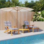 Terrassitooli istmepadjad 2 tk, hall ruudumuster, oxford kangas