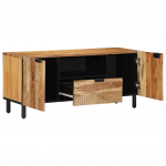 Tv &uuml;ksused uksega tugev akatsiapuu 105 x 33,5 x 46 cm tehispuit