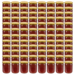 Klaasist moosipurgid kuldsete kaantega 96 tk, 230 ml