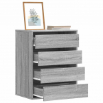 Nurga kummut, hall sonoma tamm, 60 x 41 x 76 cm, tehispuit