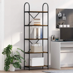 Raamatukapp suitsutatud tamm 60 x 30 x 183 cm tehispuit