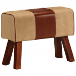 Trennipink 58 cm, pruun, ehtne nahk ja mangopuit