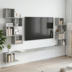 Seinale paigaldatav teleririiul betoonhall 200 x 15 x 94 cm