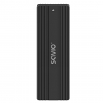 Savio AK-84 storage drive enclosure SSD enclosure Black M.2