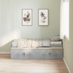 Voodi raam sahtliga uksega betoonhall 70 x 190 cm tehispuit