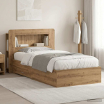 Voodiraam ladustamisega artisan tamm 90 x 200 cm tehispuit