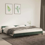 Voodiraam ilma madratsita tumeroheline 200x200 cm samet