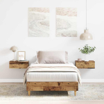 Voodiraam ilma madratsita, vana puit 90x200 cm, tehispuit