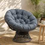 Papasan tooli vaip vianen 100% pol&uuml;ester sinine &oslash; 130 x 12 cm