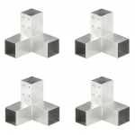 Posti&uuml;hendused, 4 tk y-kujuline, tsingitud metall, 71 x 71 mm