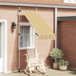 Kokkupandav varikatus, 100 cm, kollase-sinisetriibuline