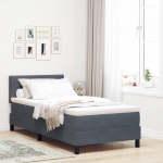 Vedrudega voodi madratsiga peaga tumehall 90 x 200 cm kangas