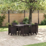 Aia s&ouml;&ouml;gilaudade komplekt 7 pcs pruun polt rattan