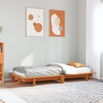 Voodi ilma madratsita, vahapruun, 100 x 200 cm, m&auml;nnipuit