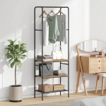 Riidepuu koos riiulitega k&auml;sit&ouml;&ouml;tamm 60 x 30 x 171 cm tehispuit