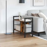 Raamatukapp suitsetatud tamm 75 x 30 x 58,5 cm tehispuit