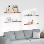 Seinariiul riiuliga 4 pcs punane 100 x 9 x 3 cm tehispuit