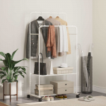 Riidepuu &uuml;ksv&auml;rviline valge