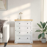 Hoidukirstud valge 92 x 48 x 114 cm kindel m&auml;nnipuidust